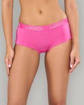 LA SENZA KNOCKOUT LOGO RX BOYSHORT DRK PINK / S